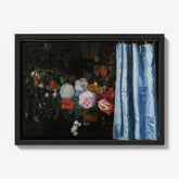 Trompe-l'Oeil Still Life with a Flower Garland and a Curtain by Adriaen van der Spelt - thumbnail_1_bf_673900f2746ff704b89f8798